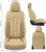 FLORICH Leather Car Seat Covers Full Set for Cars, SUVs & Trucks, Pink Black Front & Rear Automotive Seat Covers, Universal Fit for Toyota Honda Ford Jeep - Image 58