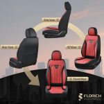 FLORICH Leather Car Seat Covers Full Set for Cars, SUVs & Trucks, Pink Black Front & Rear Automotive Seat Covers, Universal Fit for Toyota Honda Ford Jeep - Image 76