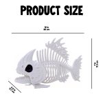 Joyfy Halloween Skeleton Fish Skeleton Halloween Decor,Plastic Skeleton with LED Eye for Halloween Decoration Outdoor Haunted House Party - Image 9