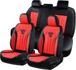 FLORICH Leather Car Seat Covers Full Set for Cars, SUVs & Trucks, Pink Black Front & Rear Automotive Seat Covers, Universal Fit for Toyota Honda Ford Jeep - Image 47