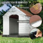 Waleaf Plastic Dog House Outdoor Indoor for Small Medium Larige Dogs,Waterproof Dog Houses with Elevated Floor and Air Vents,Durable Ventilate & Easy Clean and Assemble - Image 35